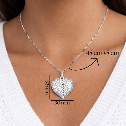 Collar Corazón Alado Personalizado